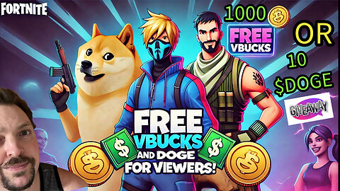 Playing Fortnite We're Giving 1000 Vbucks or 10 $DOGE