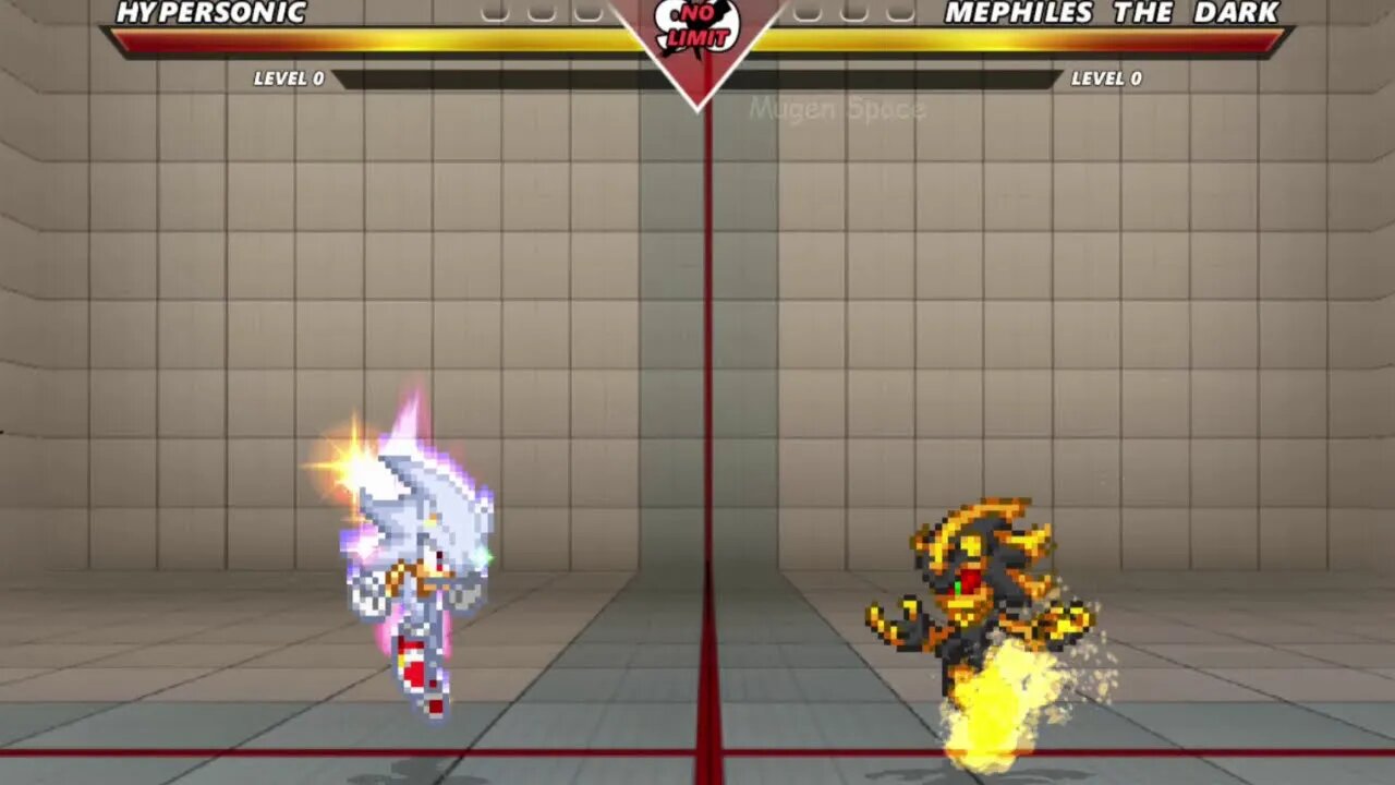 Hyper Sonic VS Mephiles the dark & Infinite Sonic & Amy Rose I Sonic Battle Mugen