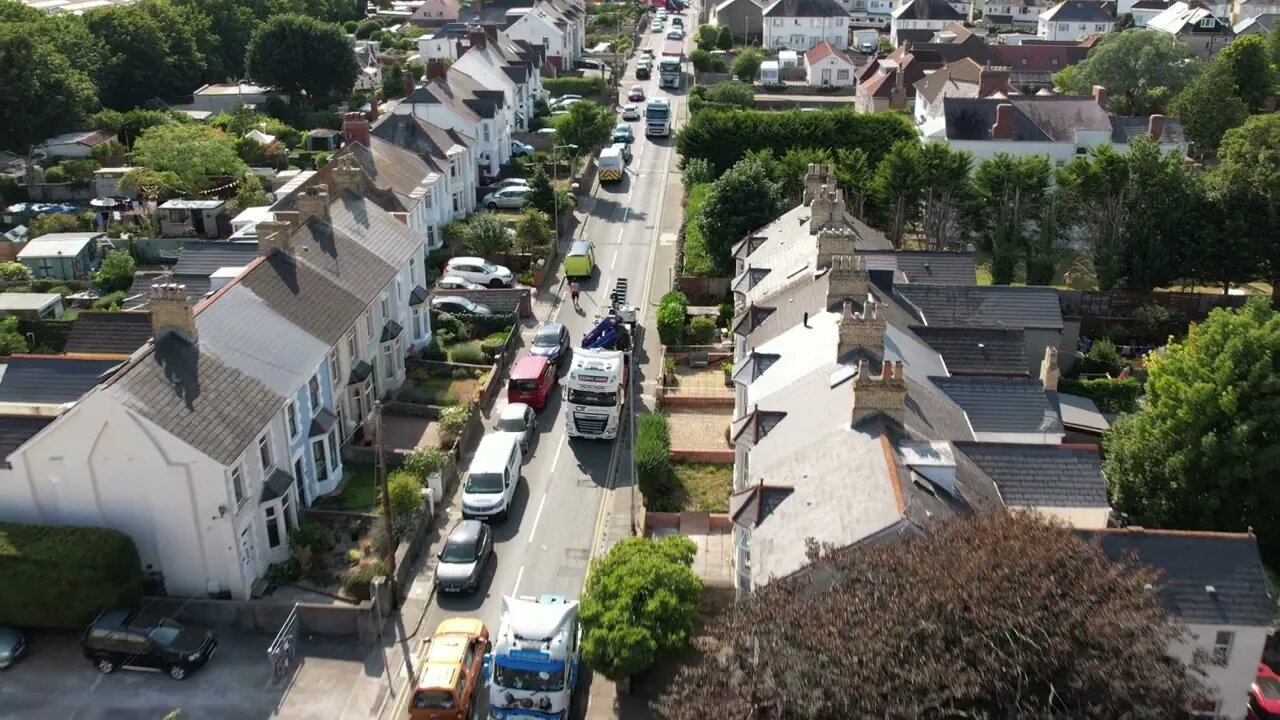 Cedric John & Sons Ltd Daf Truck Leaving Porthcawl Meet - Welsh Drones Productions