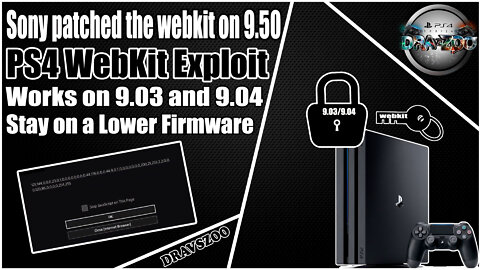 PS4 Sony patched the WebkitExploit on 9.50 | Works on 9.03 & 9.04 | Do not update PS4 | Test Video