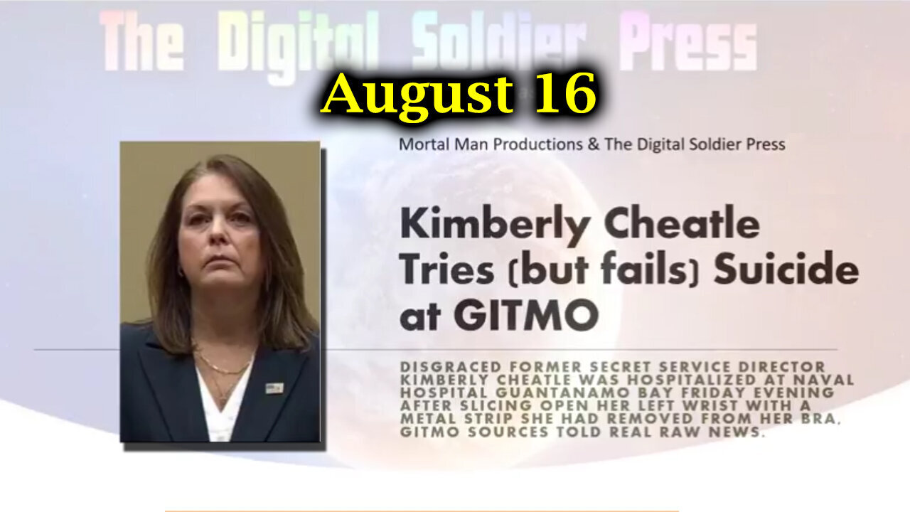 Kimberly Cheatle Tries - Suicide At GITMO - August 17..