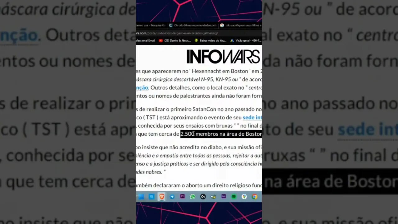 COMEÇOU HOJE A MAIOR REUNIÃO DE SATANISTAS DO MUNDO E AVISEI!