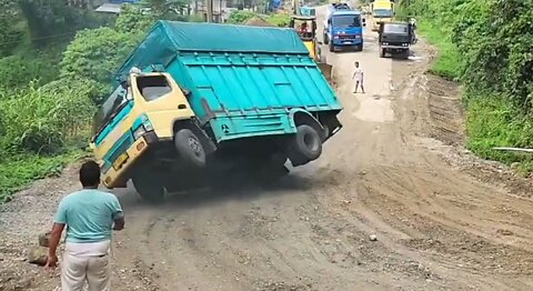 Dangerous Road VS Truck Driver (Extreme Road in the World)