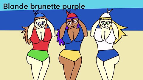 Blonde brunette purple