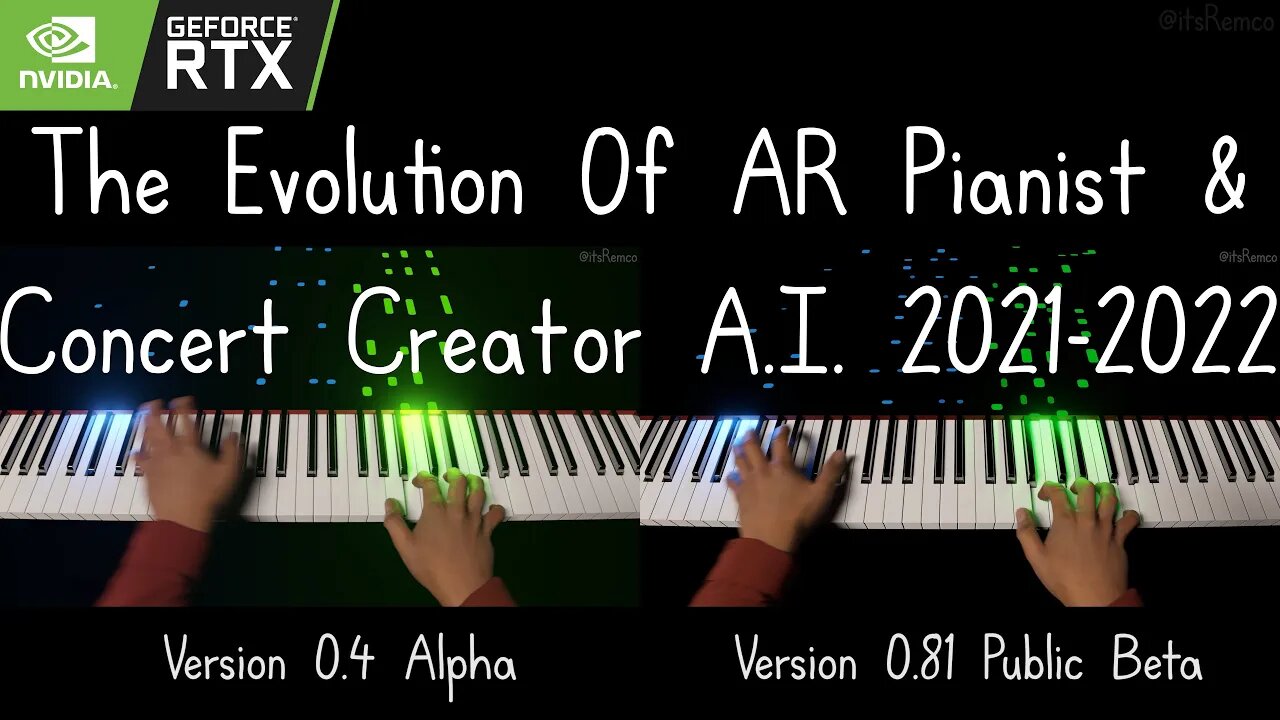 The Evolution of: AR Pianist & Concert Creator A.I. by ImagineXR, A 1-Year Comparison (2021 - 2022)