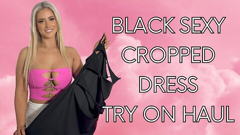 [4k] Black Sexy Dress Try on Haul