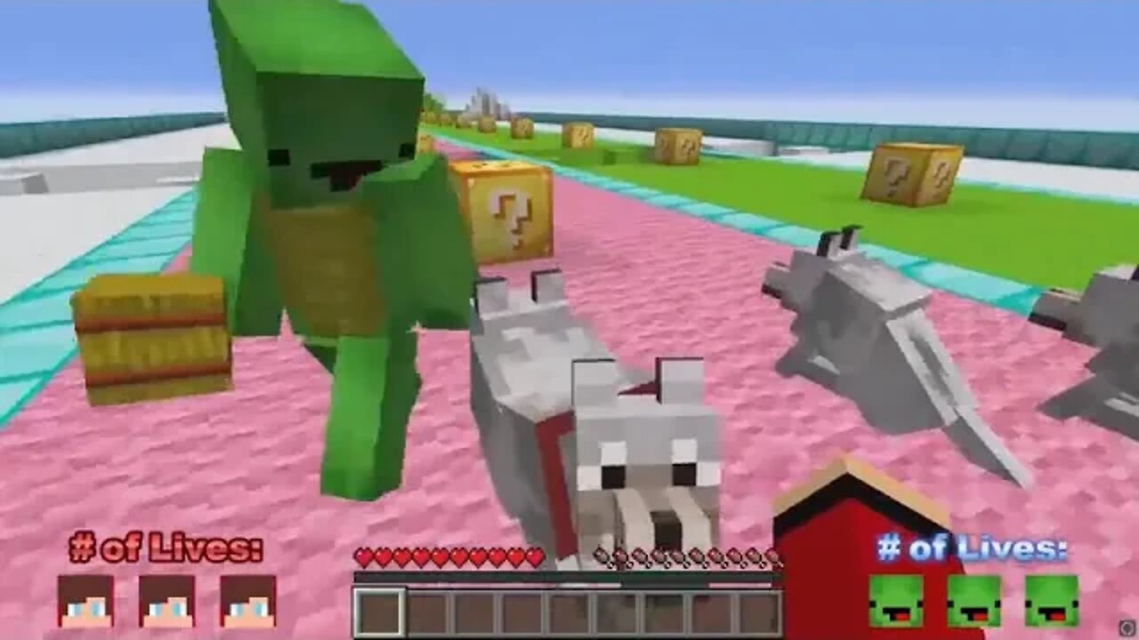 3 Playing A LUCKY BLOCK RACE in Minecraft