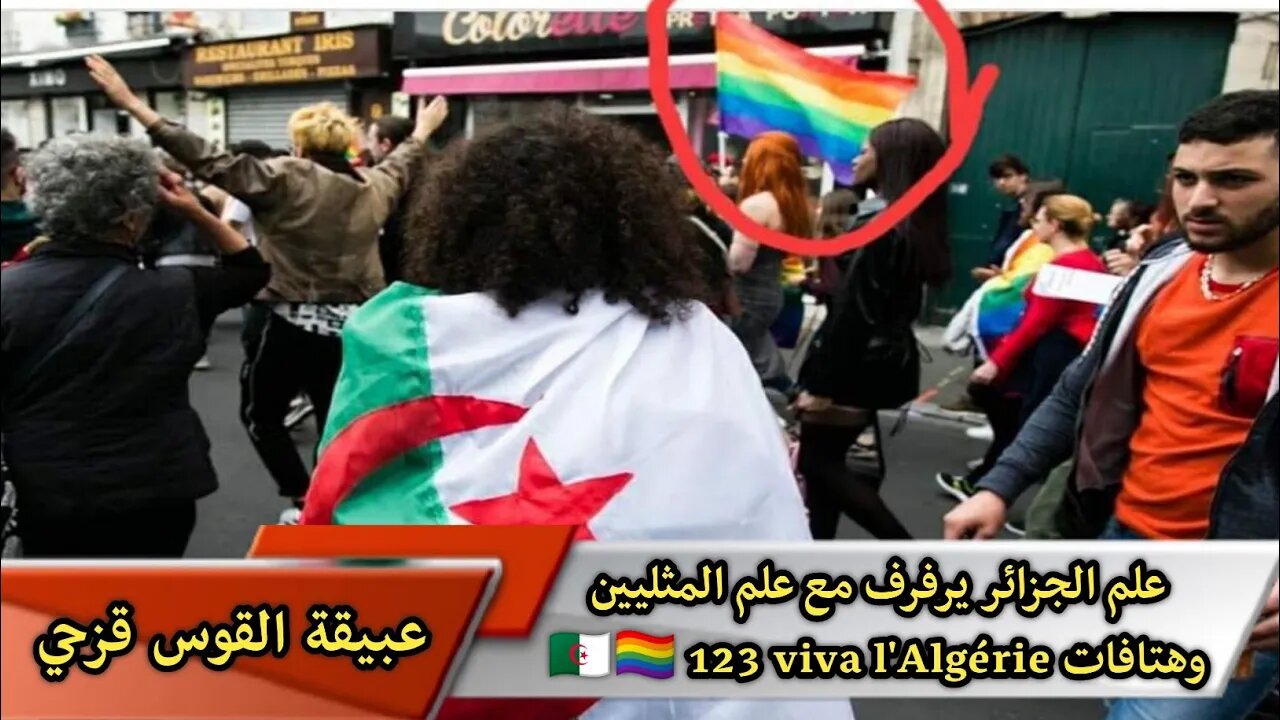 عـ.ـلم الجـ.ـزائر يرفـ.ـرف مع عـ.ـلم المثـ.ـليين وهتـ.ـافات وان تو تري فيفا لالجيري 🇩🇿🏳️‍🌈
