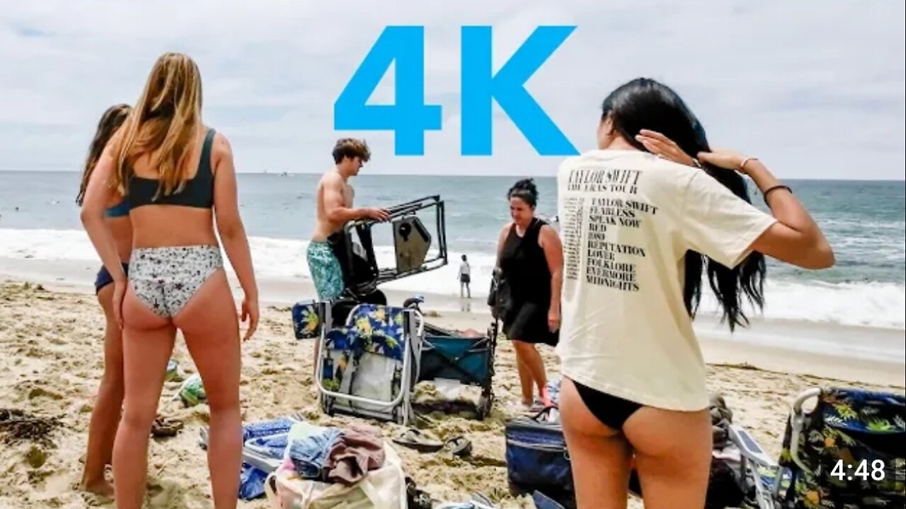 Walking Beach Tour 4k bikini 👙 Last Chance for Summer 🏝️🏝️🌞