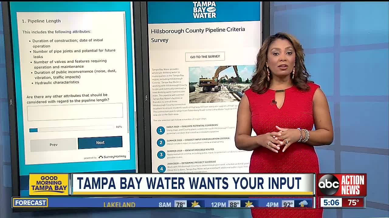 Tampa Bay Water wants to know where to build new water pipeline