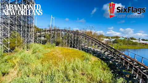 Exploring Six Flags New Orleans Abandoned Theme Park: Walking the Mega Zeph in 2020