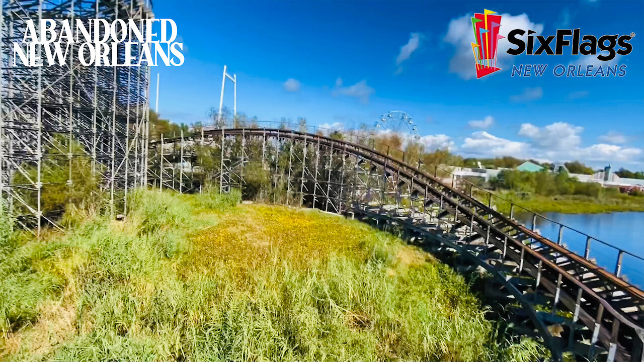 Exploring Six Flags New Orleans Abandoned Theme Park: Walking the Mega Zeph in 2020