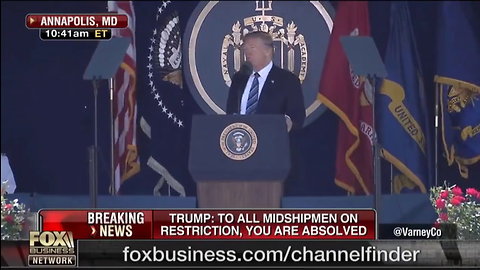 Trump Delivers What May Be the Best Line of His Presidency at Naval Graduation