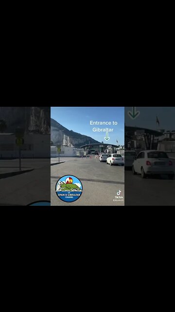 Spain Gibraltar Border seen from Spain Side