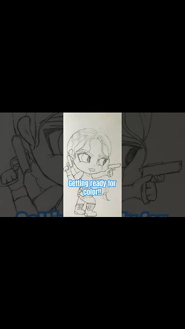 Lady Lara Croft Ready for Colors!🔫‼️🏔️ #artwork #drawing #chibi #copic #shorts #shortsart