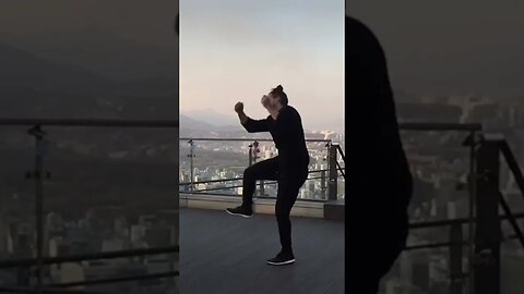 Flip on top of seoul, south korea #southkorea #tricking #martialarts #fitness #fit