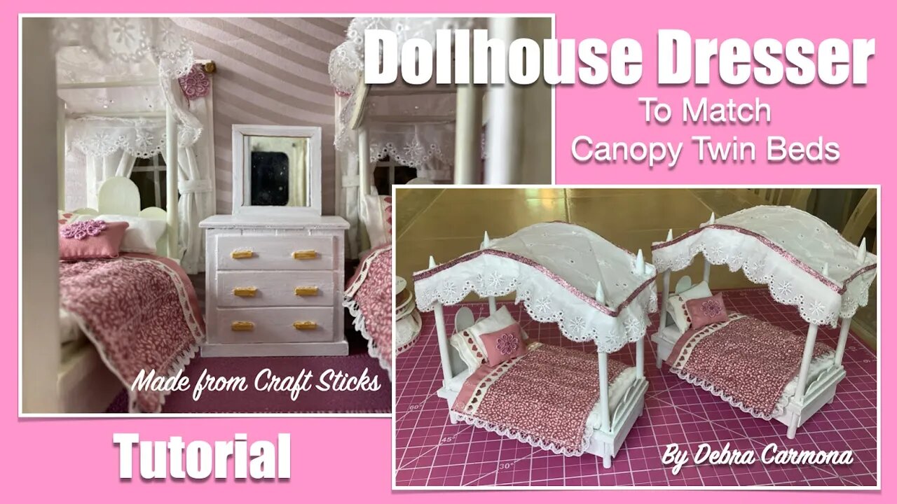 Dollhouse Dresser From Craft Sticks Tutorial