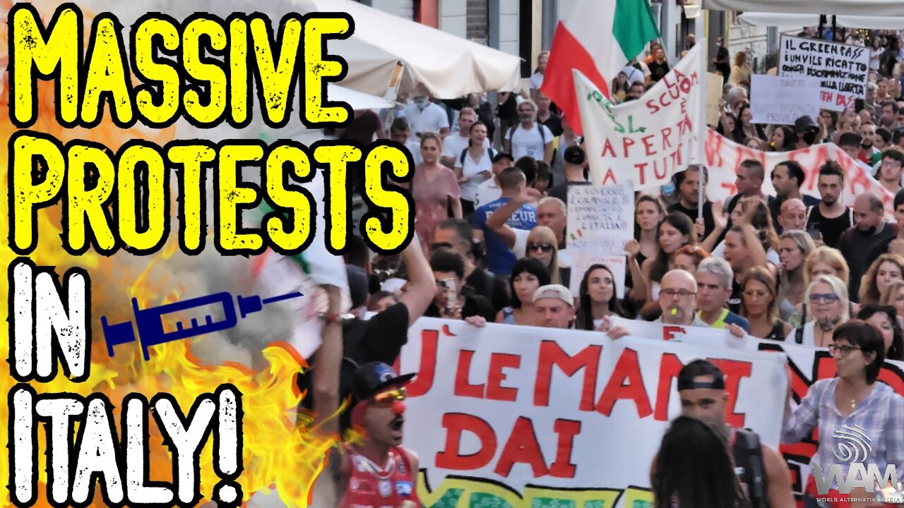 EXCLUSIVE: MASSIVE Protests In Italy! - The REVOLUTION Begins NOW! - NO Vaccine Passports!