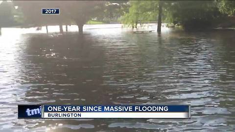 Burlington flood victim still recovering after one year