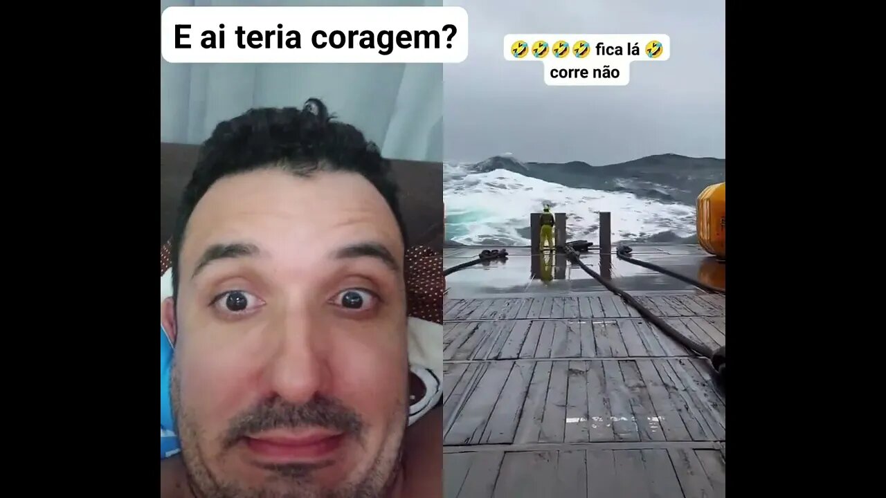 Onda gigante em alto mar! Você teria coragem de enfrentar?