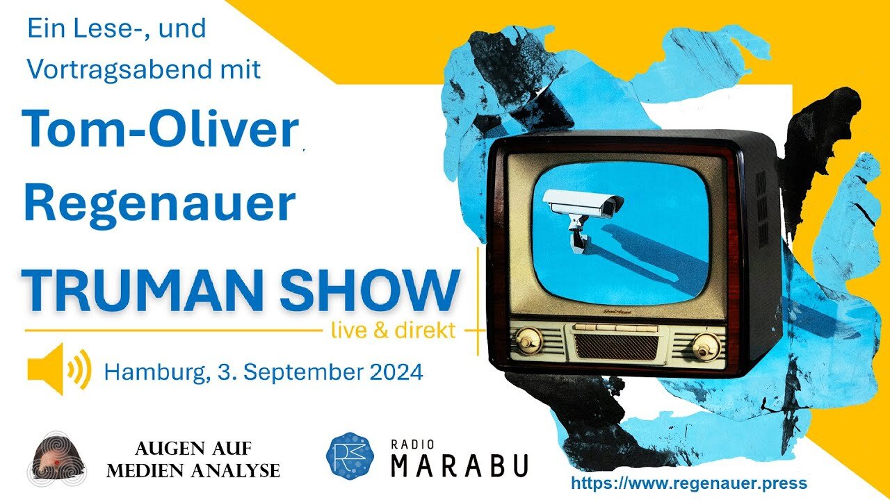 " TRUMAN SHOW - LIVE !!! " - Tom Oliver Regenauer - Hamburg , 3. September 2024