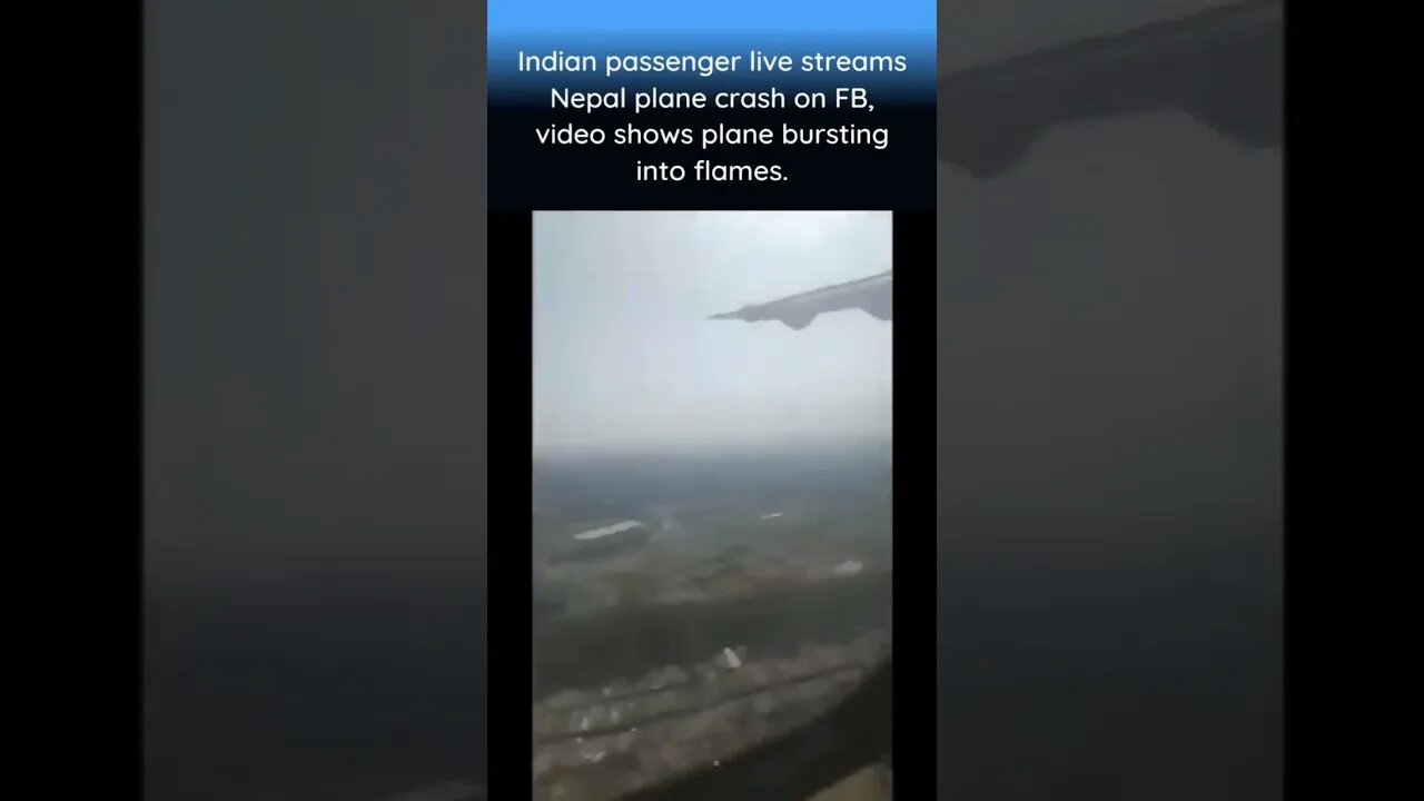 Nepal Plane Crash - Footage from Passenger 😟 #nepalplanecrash #planecrash