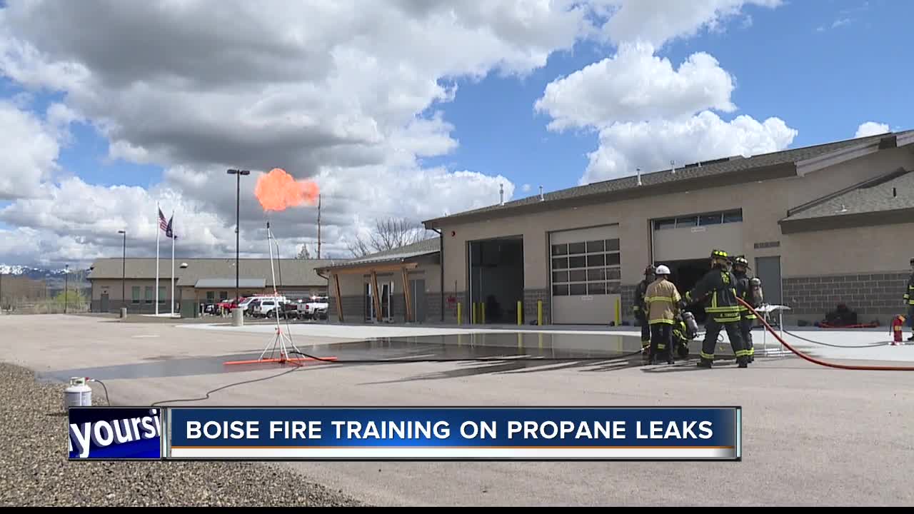 Boise Fire training on propane leaks as part of hazardous materials week