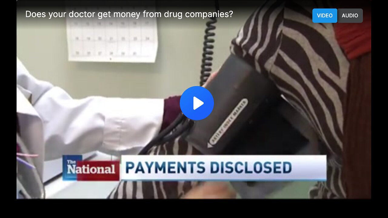 Doctors receiving money from drug companies.