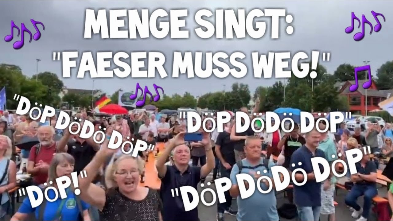 Döp dödö döp 🎶 Menge singt "FAESER muss WEG!" 🎵 Sommerfest Gera@Utopia TV Deutschland🙈