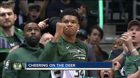 Fans prep to cheer on the Bucks in game six