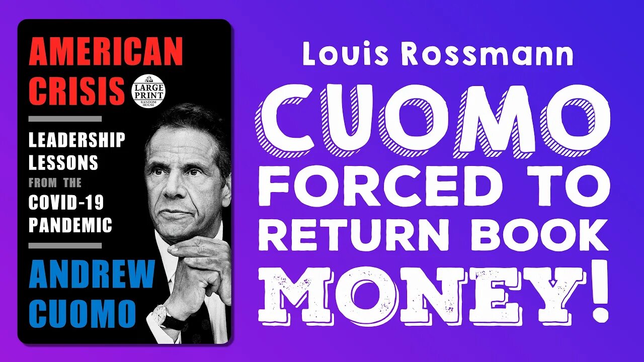 CUOMO FORCED TO RETURN MONEY FROM BOOK DEAL