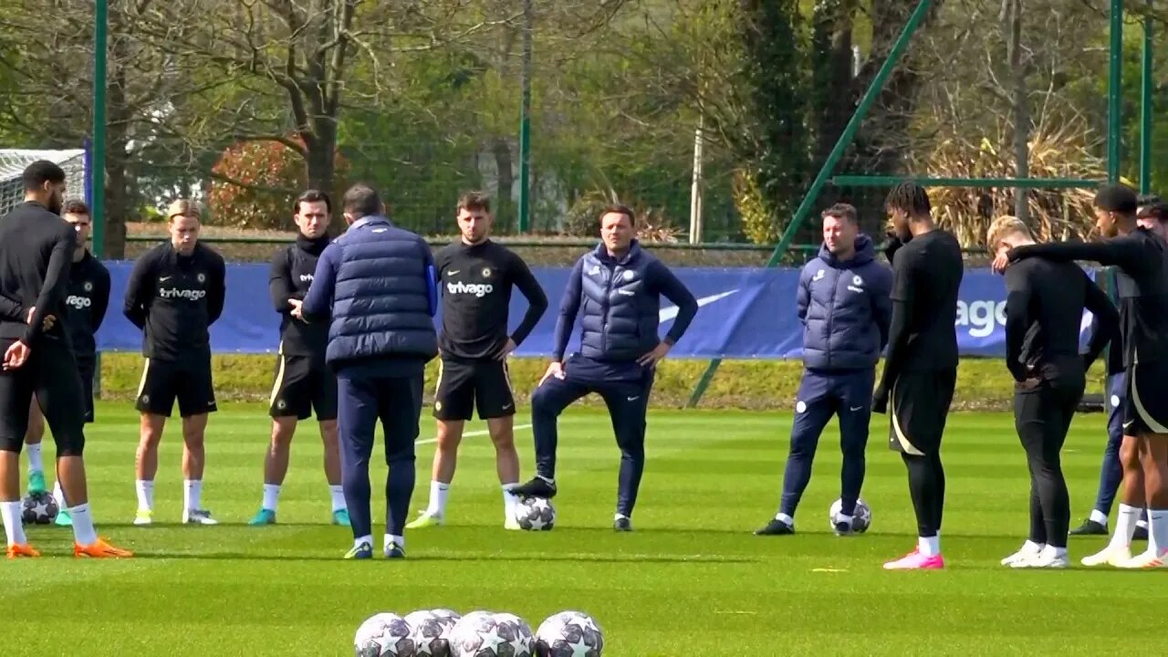 Frank Lampard looks relaxed as Chelsea train ahead of Real Madrid Champions League quarter-final