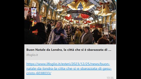 Londra si e' sbarazzata di Gesu' Cristo