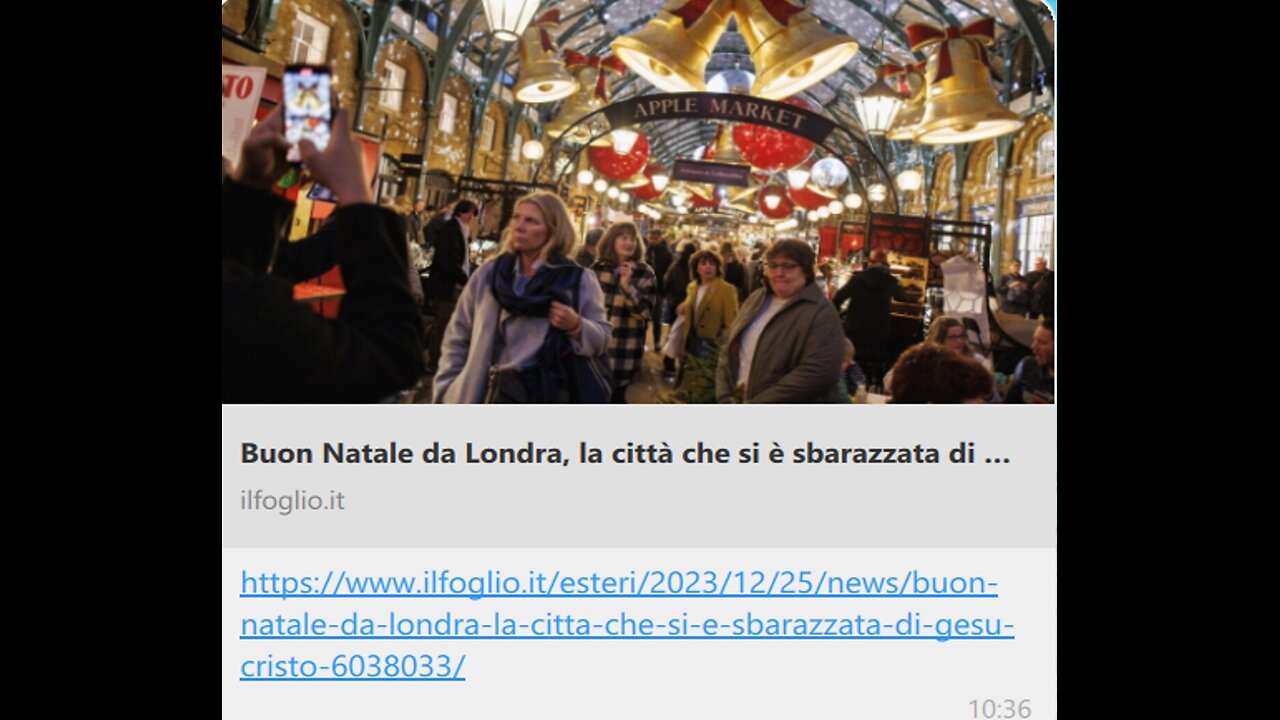 Londra si e' sbarazzata di Gesu' Cristo