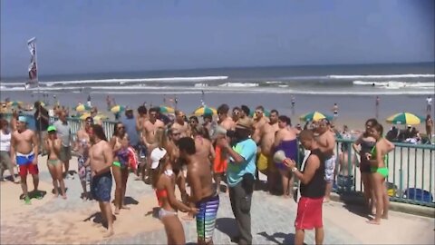 Sinner BREAKS Preacher's BULLHORN | Daytona Beach, FL Spring Break 2014 | Kerrigan Skelly