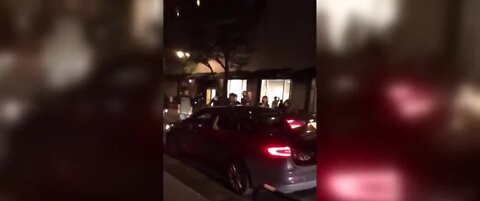 Man drives car into crowd of protesters in Oregan