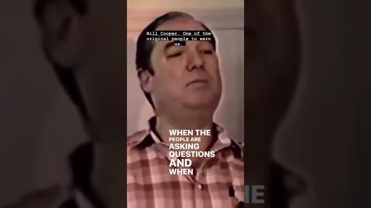 BILL COOPER SPEAKING SOME TRUTH