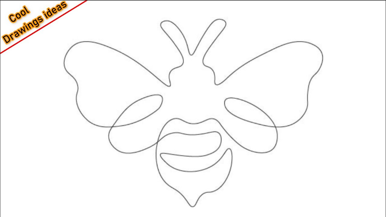 How to draw a butterfly drawing easy step by step | Butterfly drawing | Drawings ideas