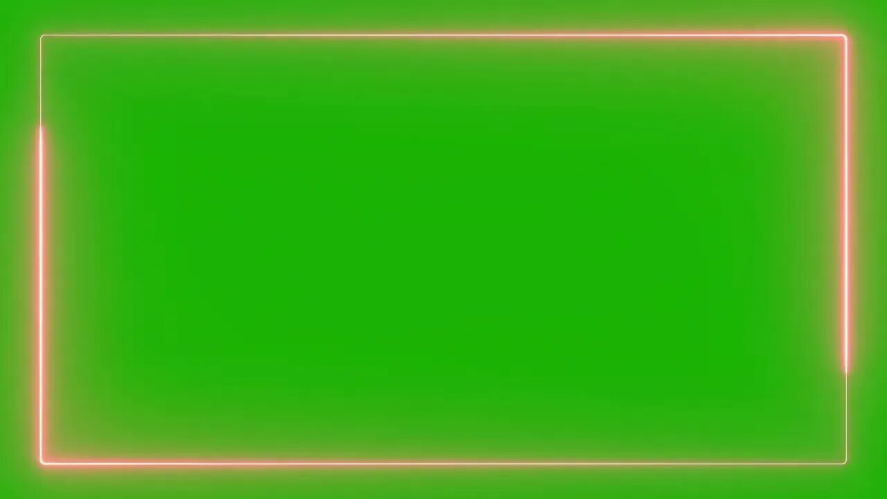 Red Neon Border Green Screen Overlay Motion Graphics 4K 30fps Copyright Free