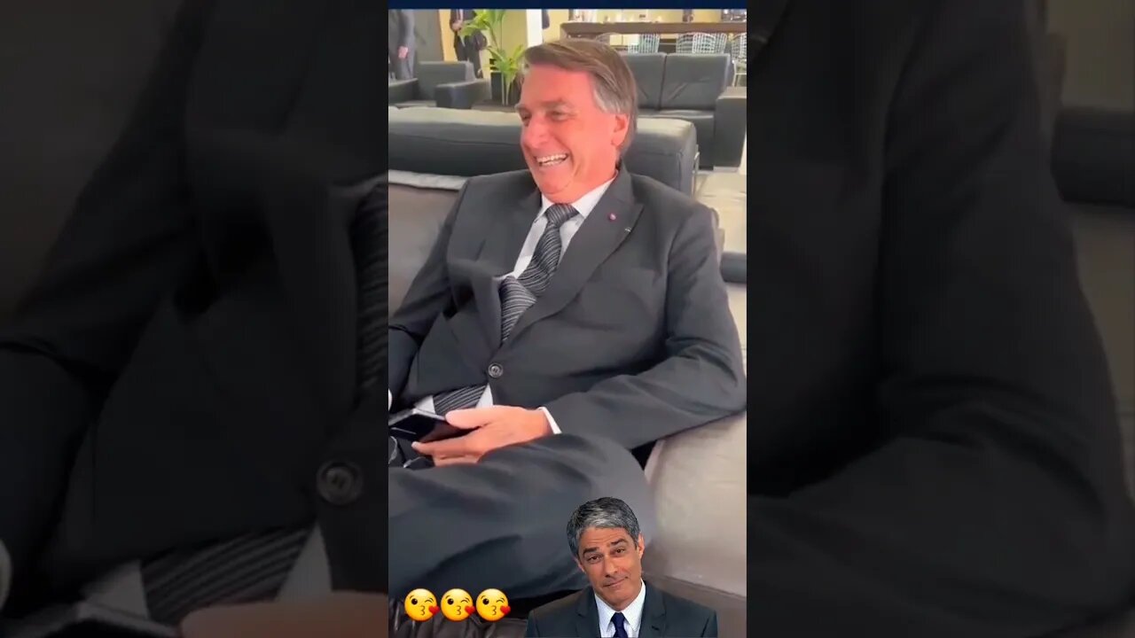 Bolsonaro e o Beijo em William Bobner no Jornal Nacional com pura ironia #shorts