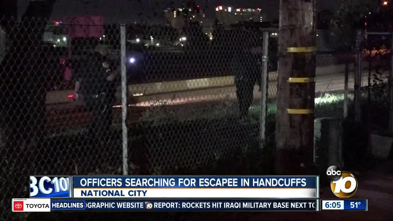 Handcuffed woman escapes from National City police officers