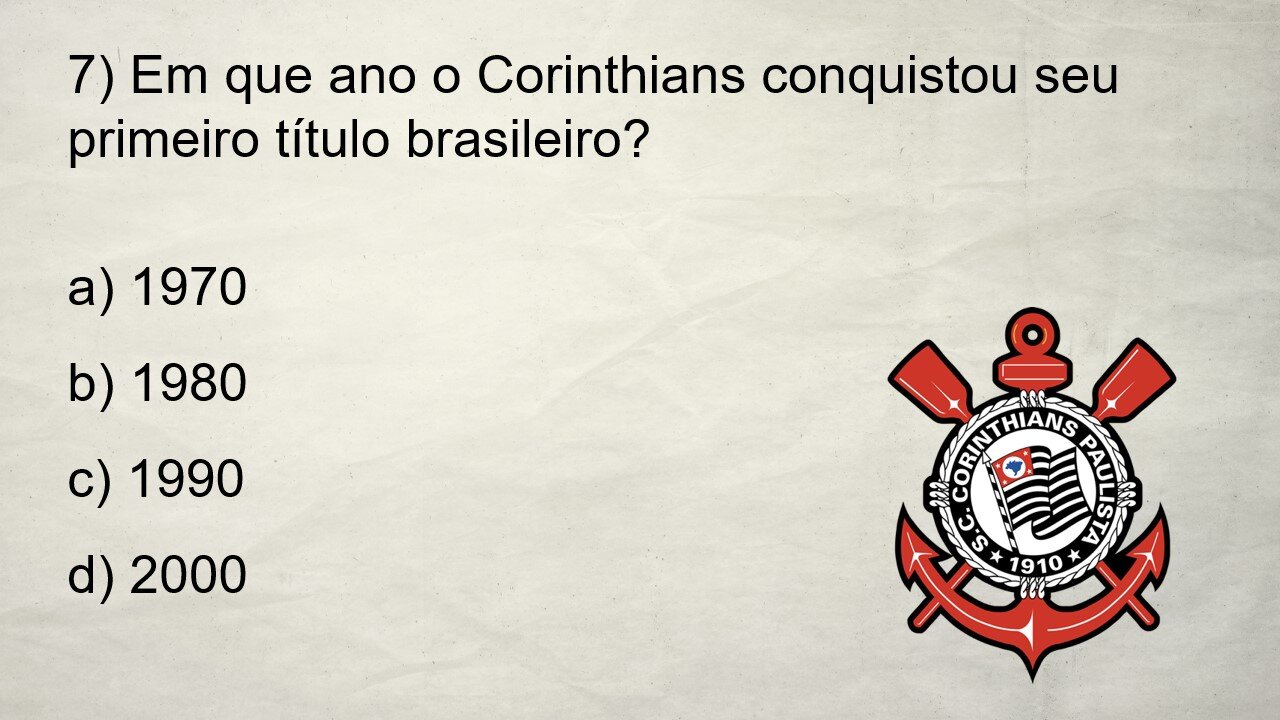 QUIZ DO CORINTHIANS | 10 Perguntas sobre o Timão