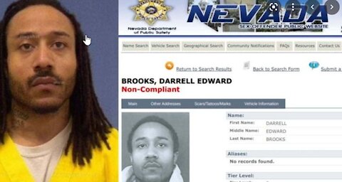 Darrell Brooks registered sex offender in Nevada.