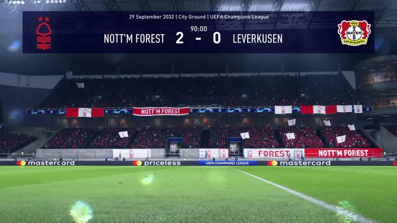 Nottingham Forest S:15 2032-2033 UEFA Champions League Group Play Match 2 VS Leverkusen (0-1-0)