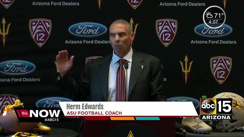 ASU introduces new football head coach Herm Edwards at presser