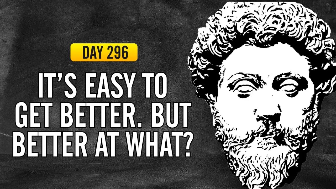 It's Easy to Get Better, But Better at What - Day 296 - The Daily Stoic 365 Day Devotional