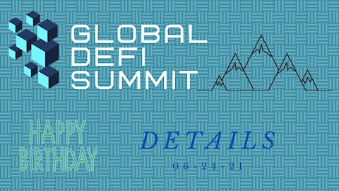 Global Defi Summit Details 6.24.21