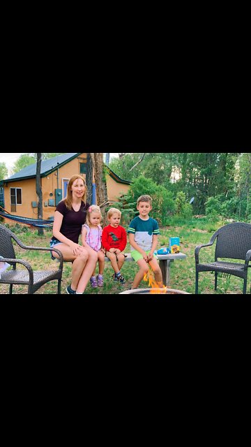 Family of 5 Joke About Camping