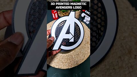 3D Printed Magnetic Marvel Avengers Logo #shorts #3dprinting #avengers