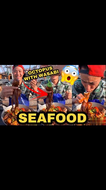 SEAFOOD "OCTOPUS WITH WASABI"🥵🥵🥵